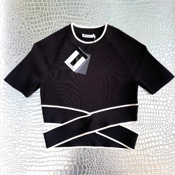 Alexander Wang Crisscross Knit Crop Top - Picture 8 of 12